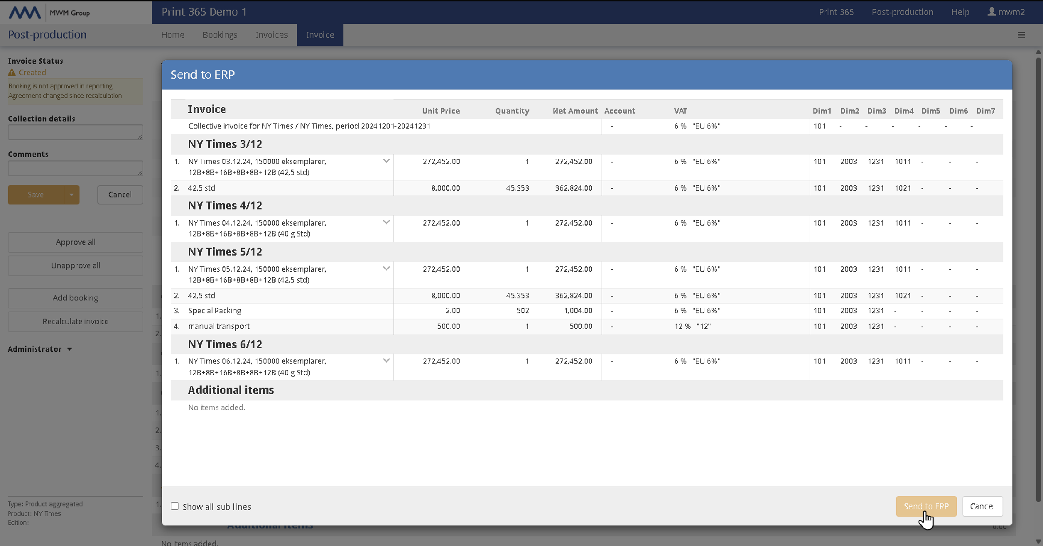 Print365 Invoicing