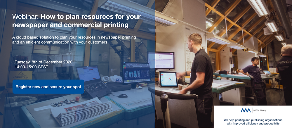 MWM webinar on production planning for newspaper and commercial printing